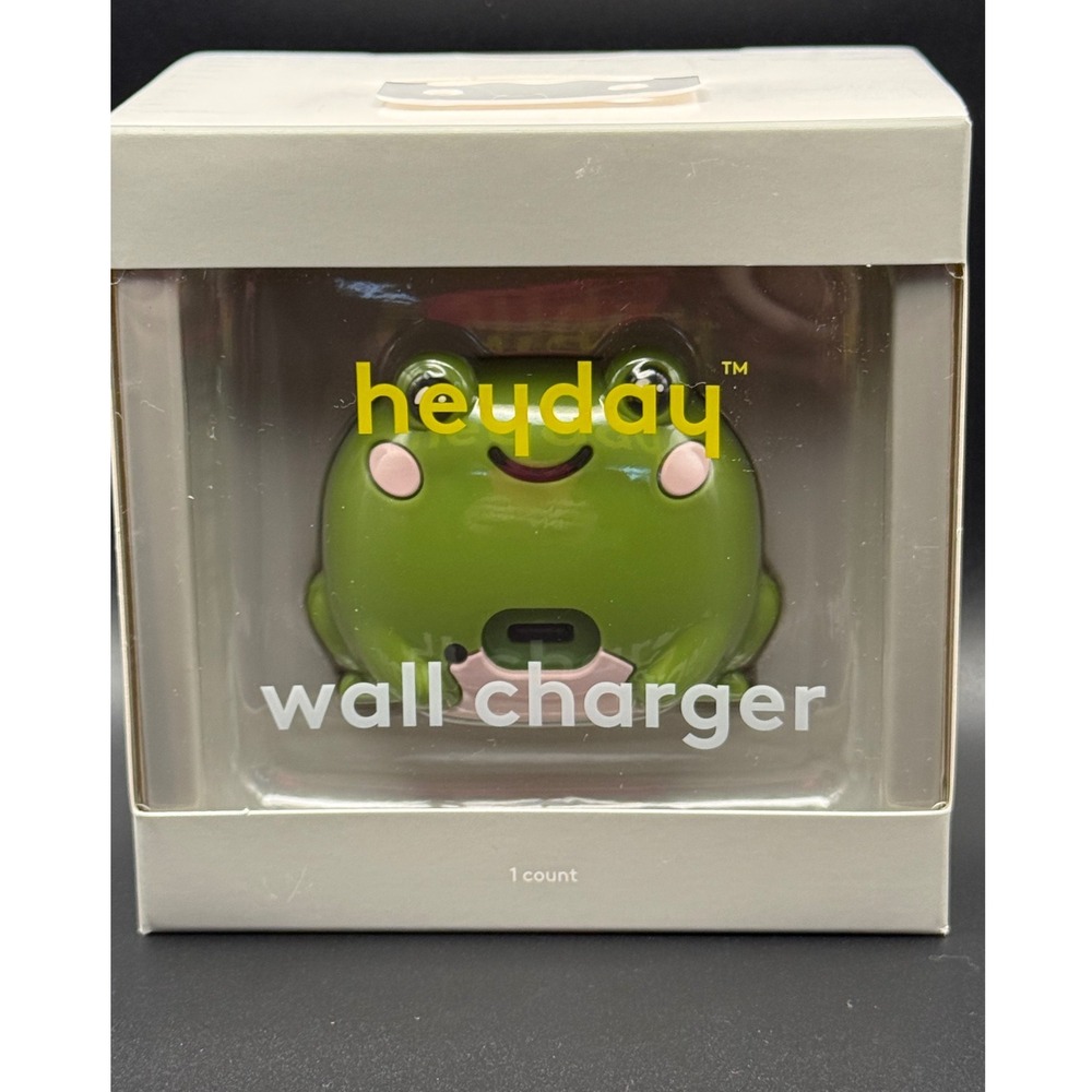 Heyday Green Frog Wall Charger 15W Max USB C High Charging‎ Speed